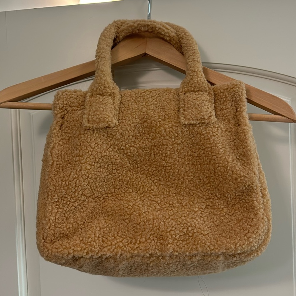 J Crew Fleece Handbag / Camel color / New WOT (gift)
